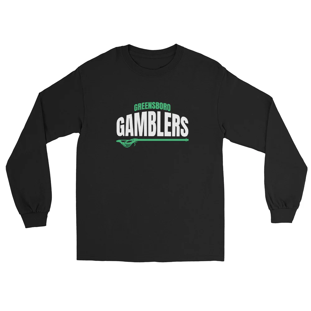 Gamblers Text Men’s Long Sleeve Shirt