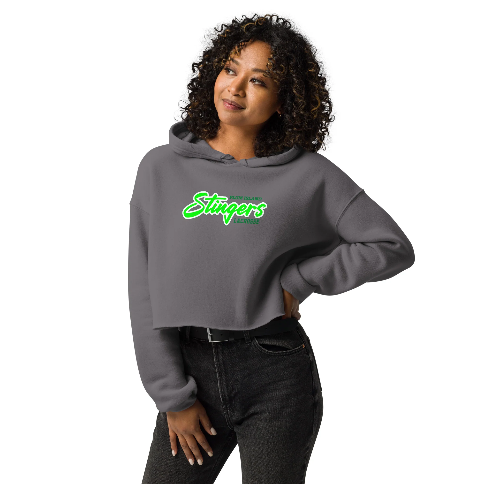 Plum Island Womens Crop Hoodie - Image 2