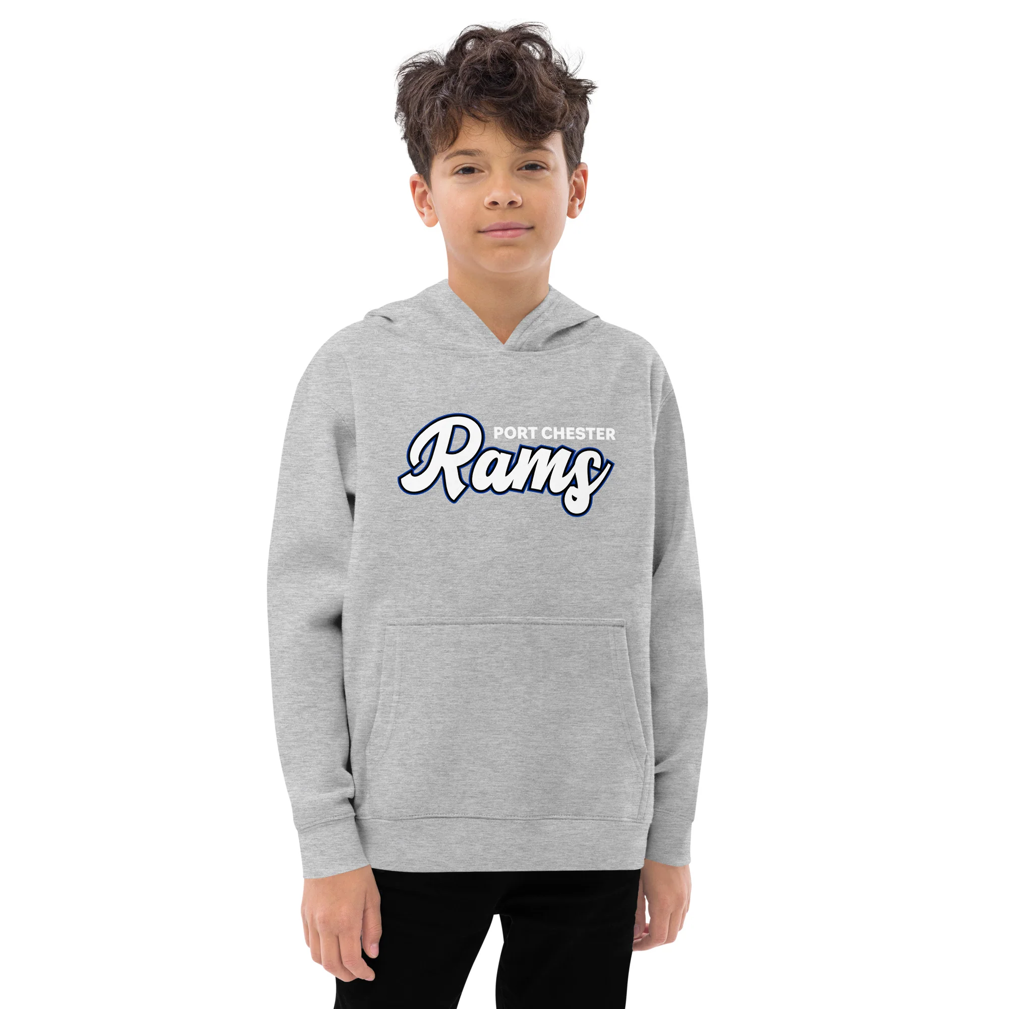 Port Chester Script Youth Fleece Hoodie - Image 2