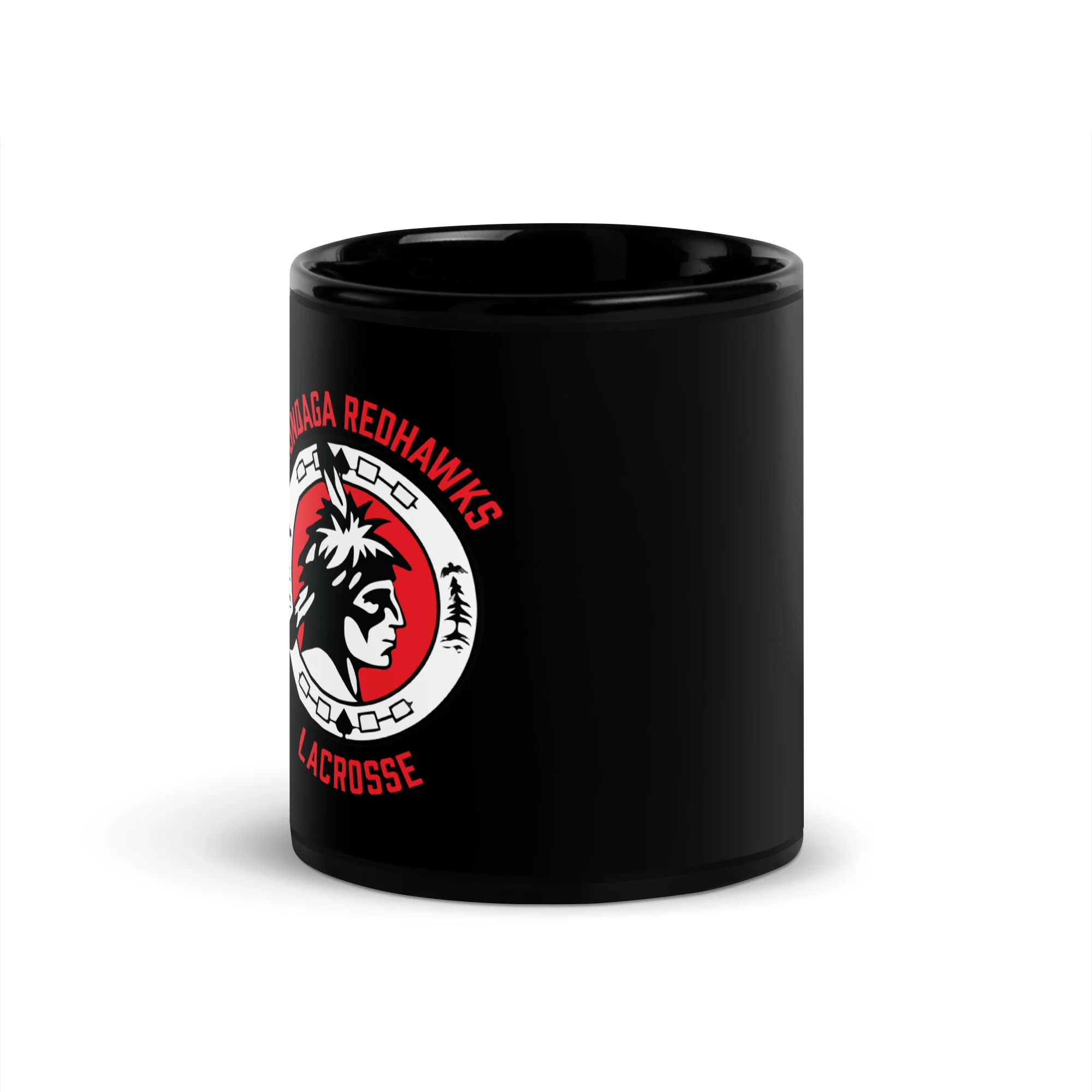 Redhawks Black Glossy Mug - Image 3