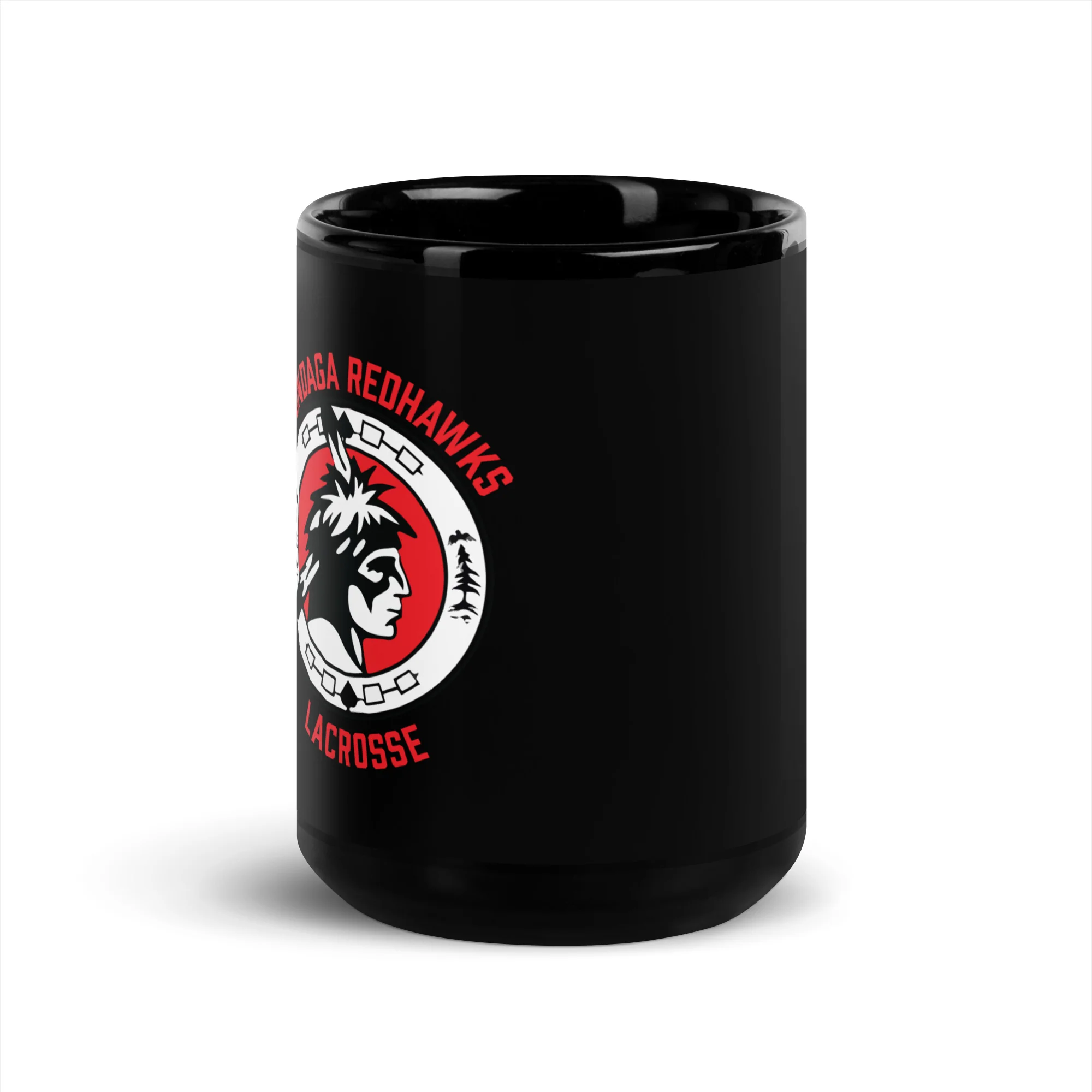 Redhawks Black Glossy Mug - Image 6