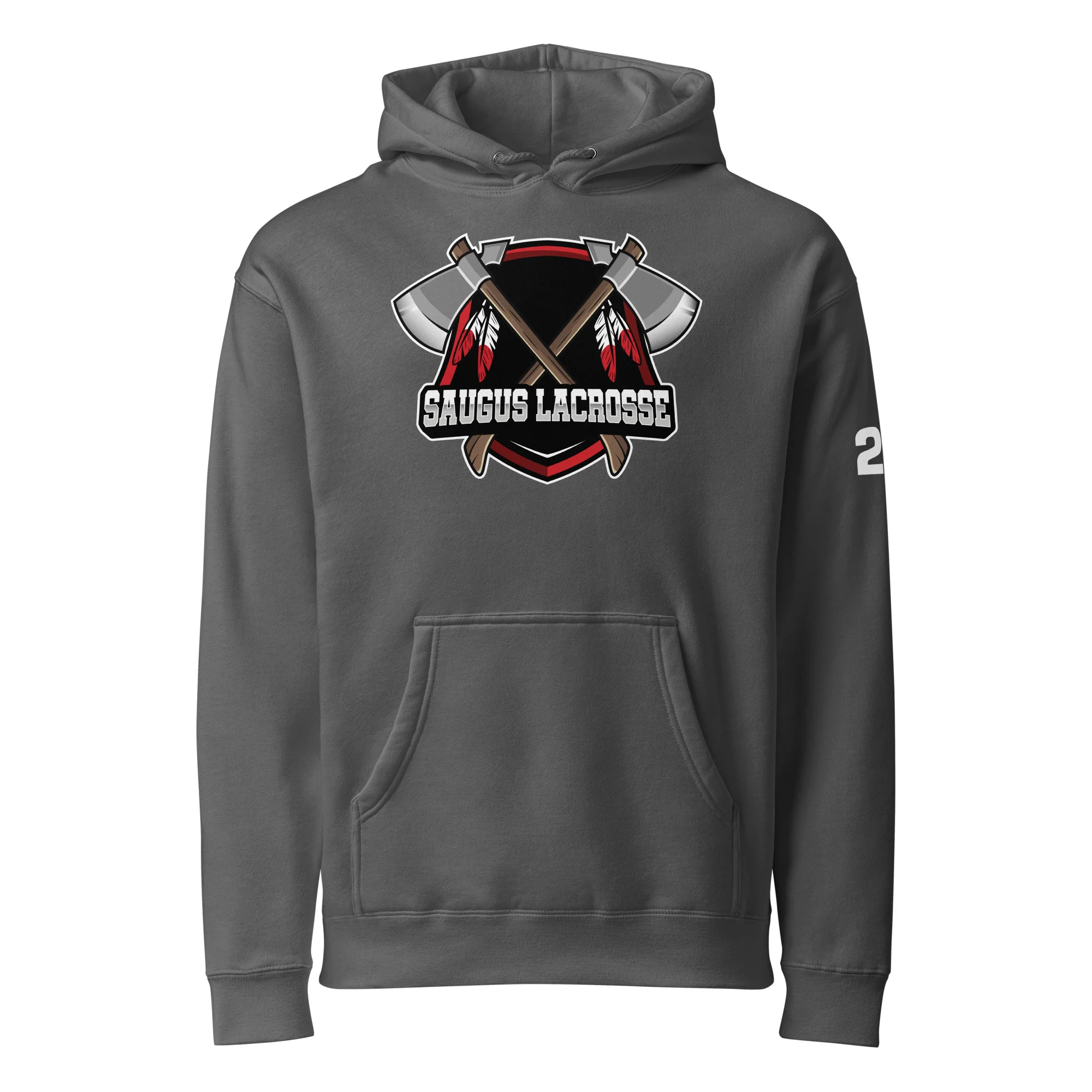 Saugus Logo Heavyweight Hooded Sweatshirt - Image 2