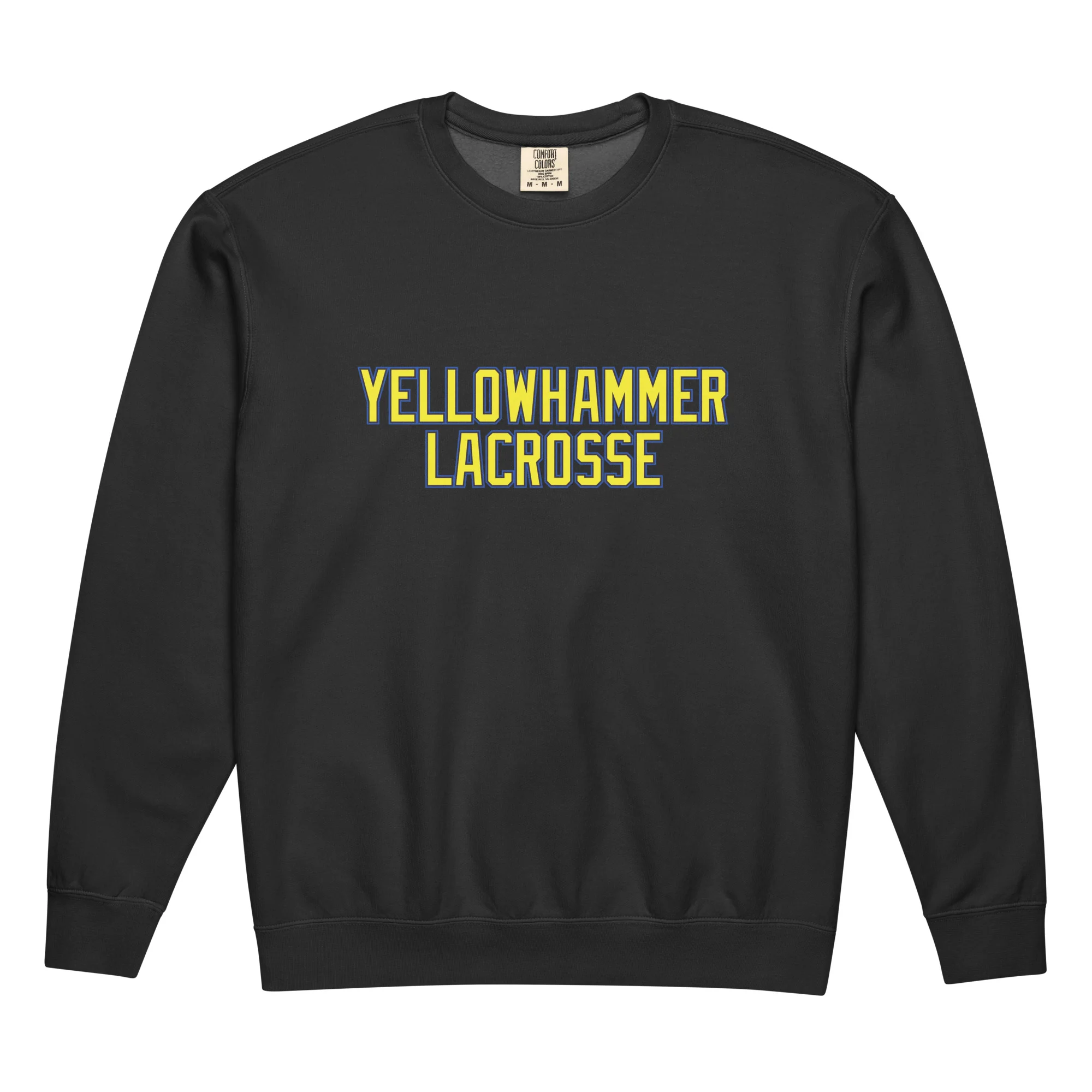 Yellowhammer Block Unisex Garment-Dyed Lightweight Fleece Crewneck Sweatshirt