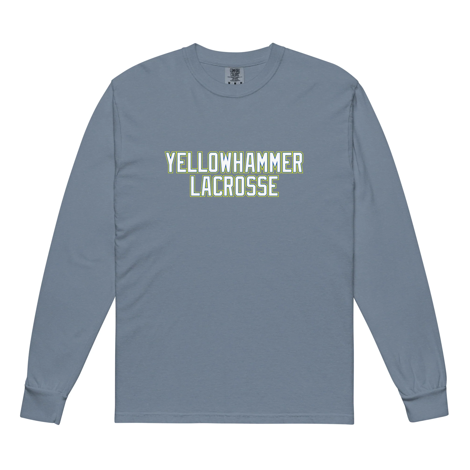 Yellowhammer Block Unisex Garment-Dyed Long Sleeve Shirt