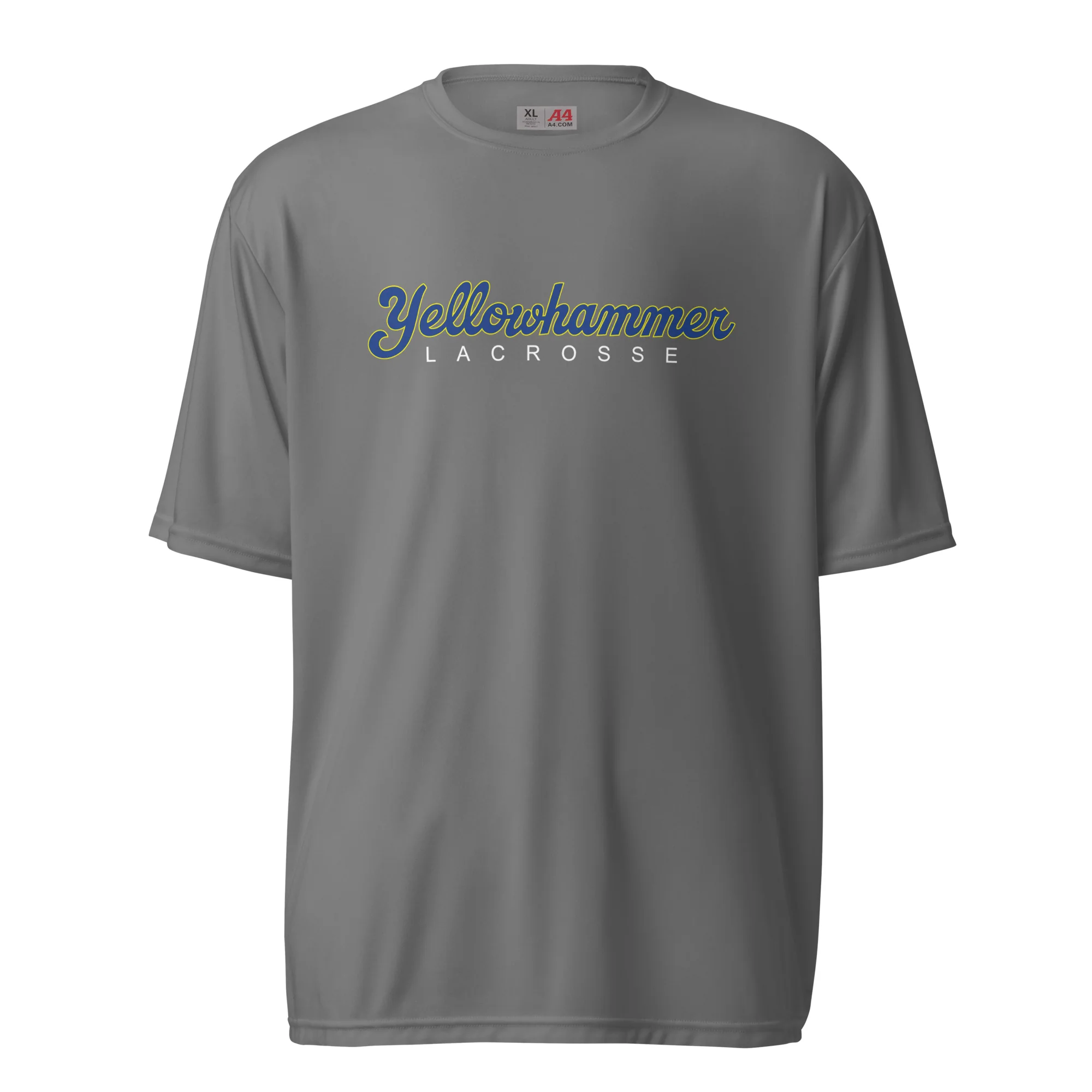 Yellowhammer Script Unisex Performance T-Shirt - Image 3